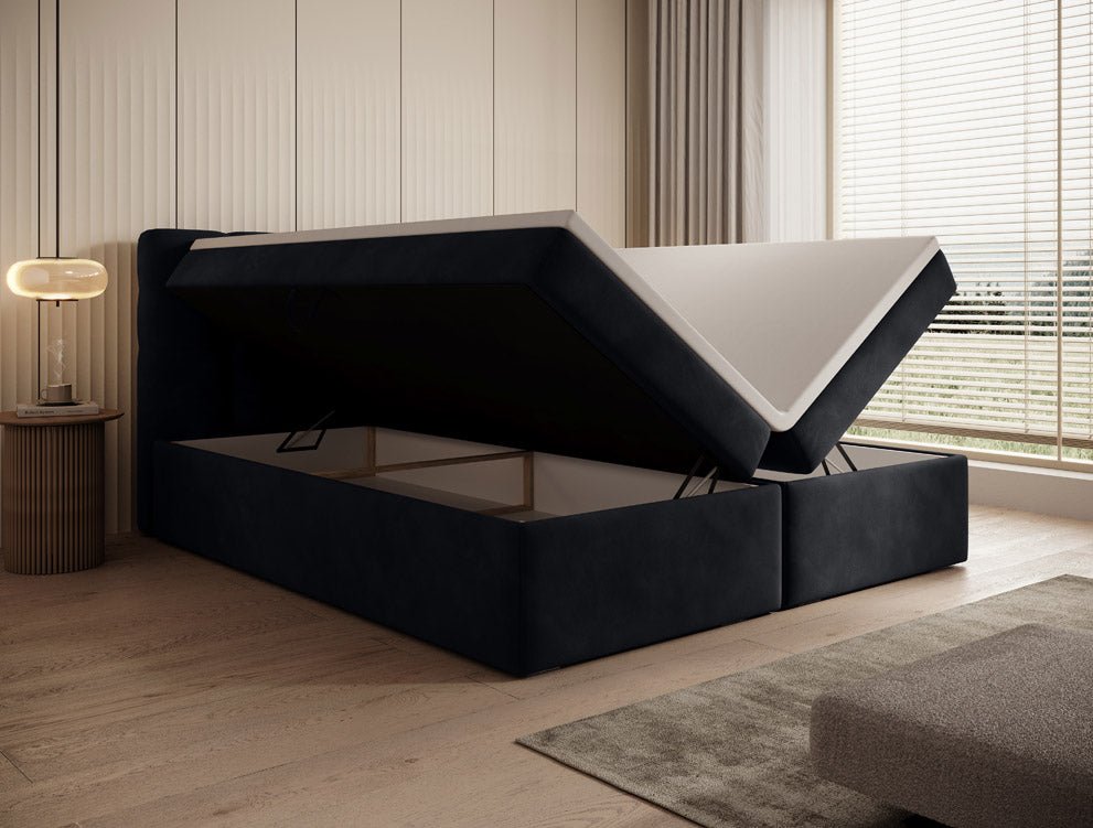 Boxspringbett Faro Samt mat Stauraum