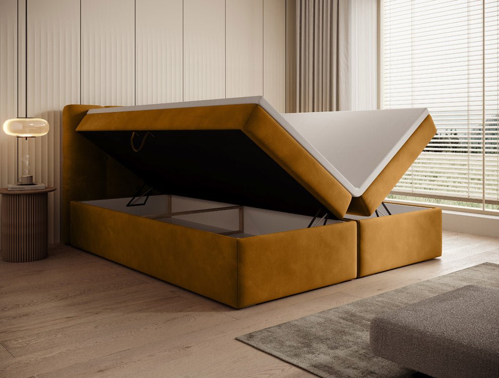 Boxspringbett Faro Samt mat Stauraum