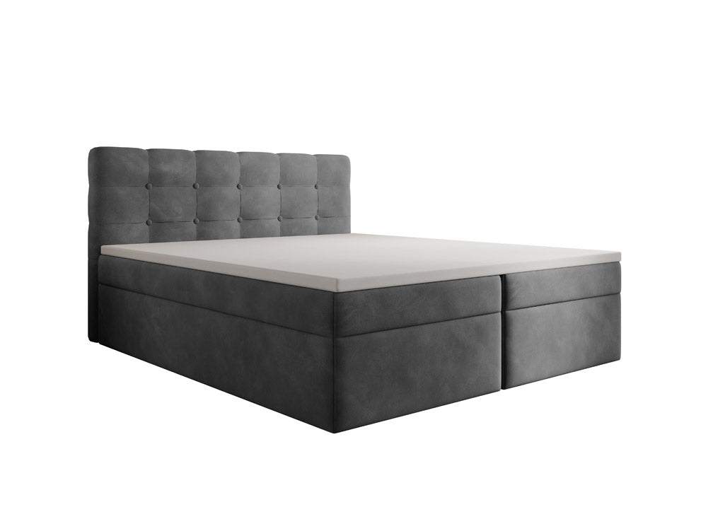 Boxspringbett Faro Samt mat Stauraum