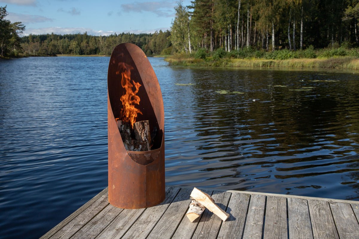 Feuerkorb Jörg - aus Stahl in Rusty Orange