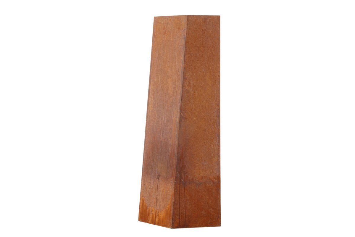 Feuerkorb Thomas - eckiger Stahlkamin in Rusty Orange