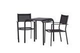 Garten Cafegruppe Levina – 3 teiliges Möbel-Set in Schwarz
