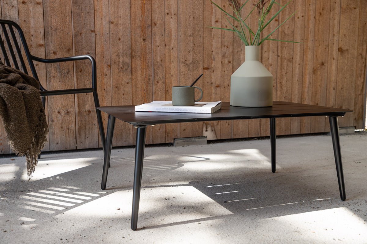 Garten Couchtisch Rhodos - Aus schwarzem Aluminium