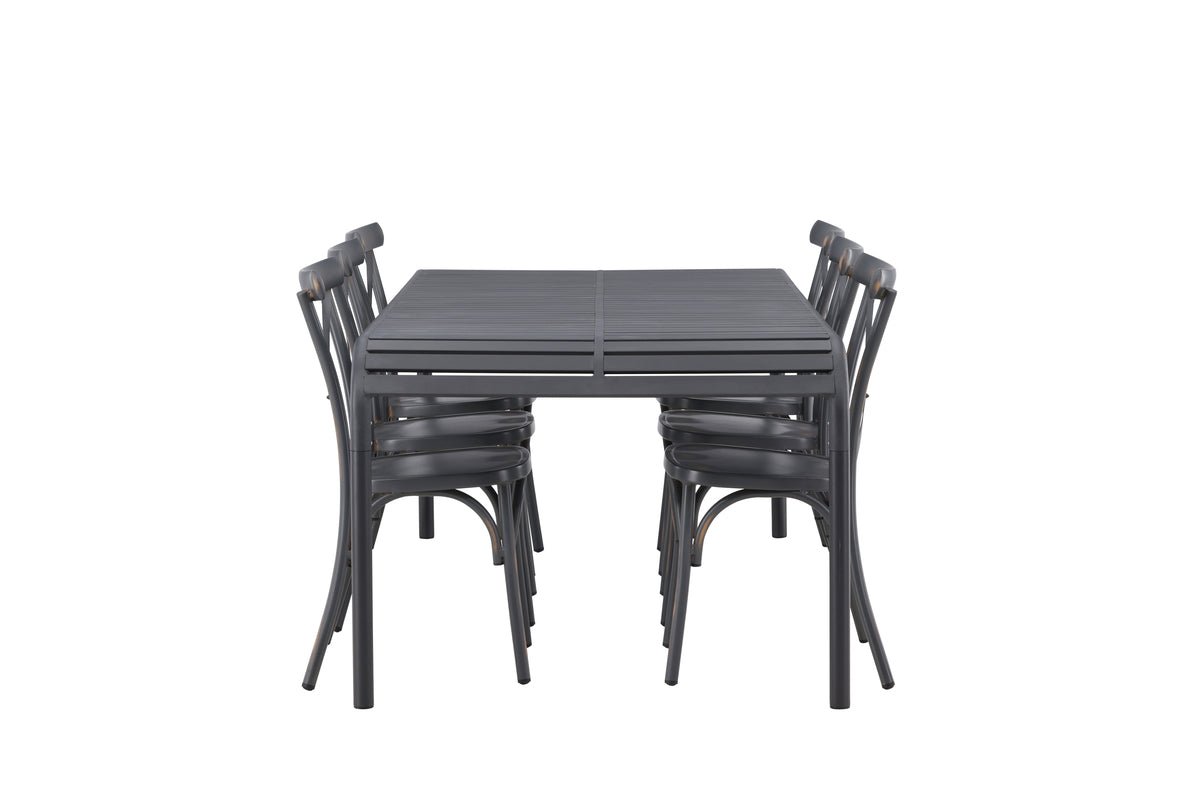 Garten Essgruppe Canggu – 7-teiliges Gartenmöbel-Set aus Aluminium