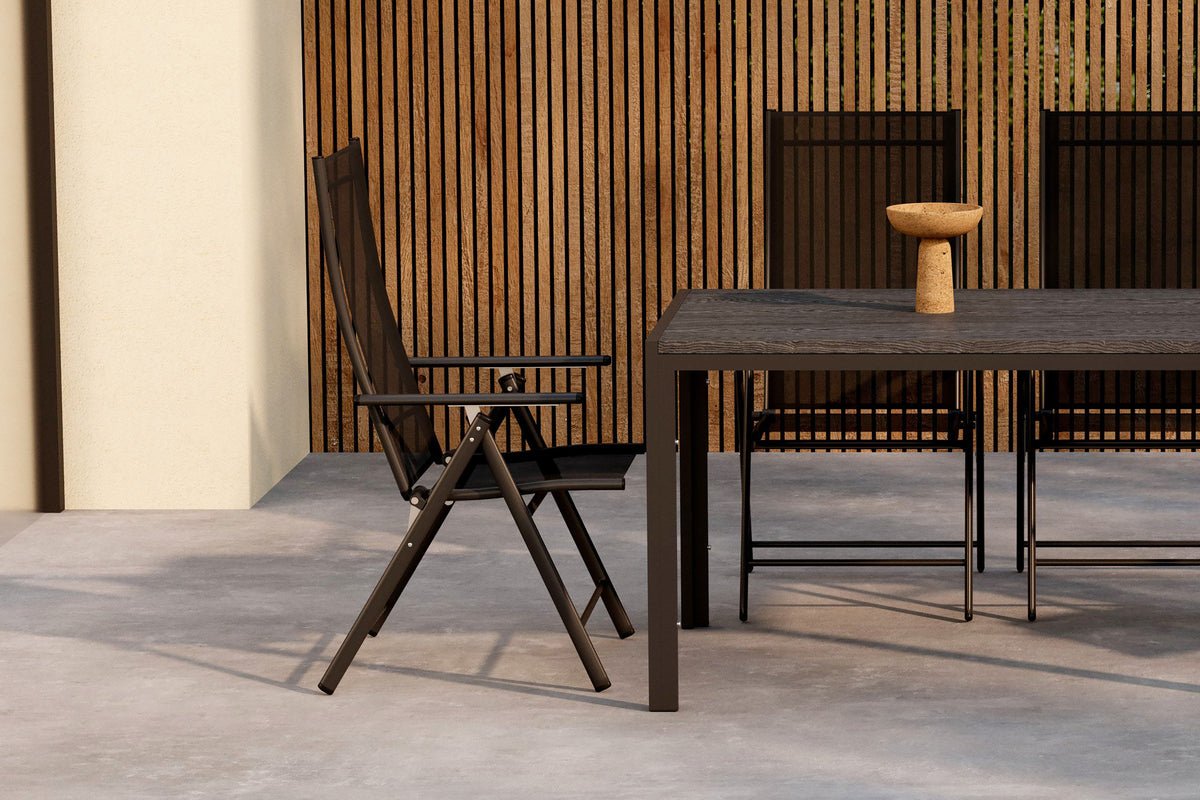 Garten Essgruppe Lorette – 5-teiliges Gartenmöbel-Set in Schwarz oder Beige