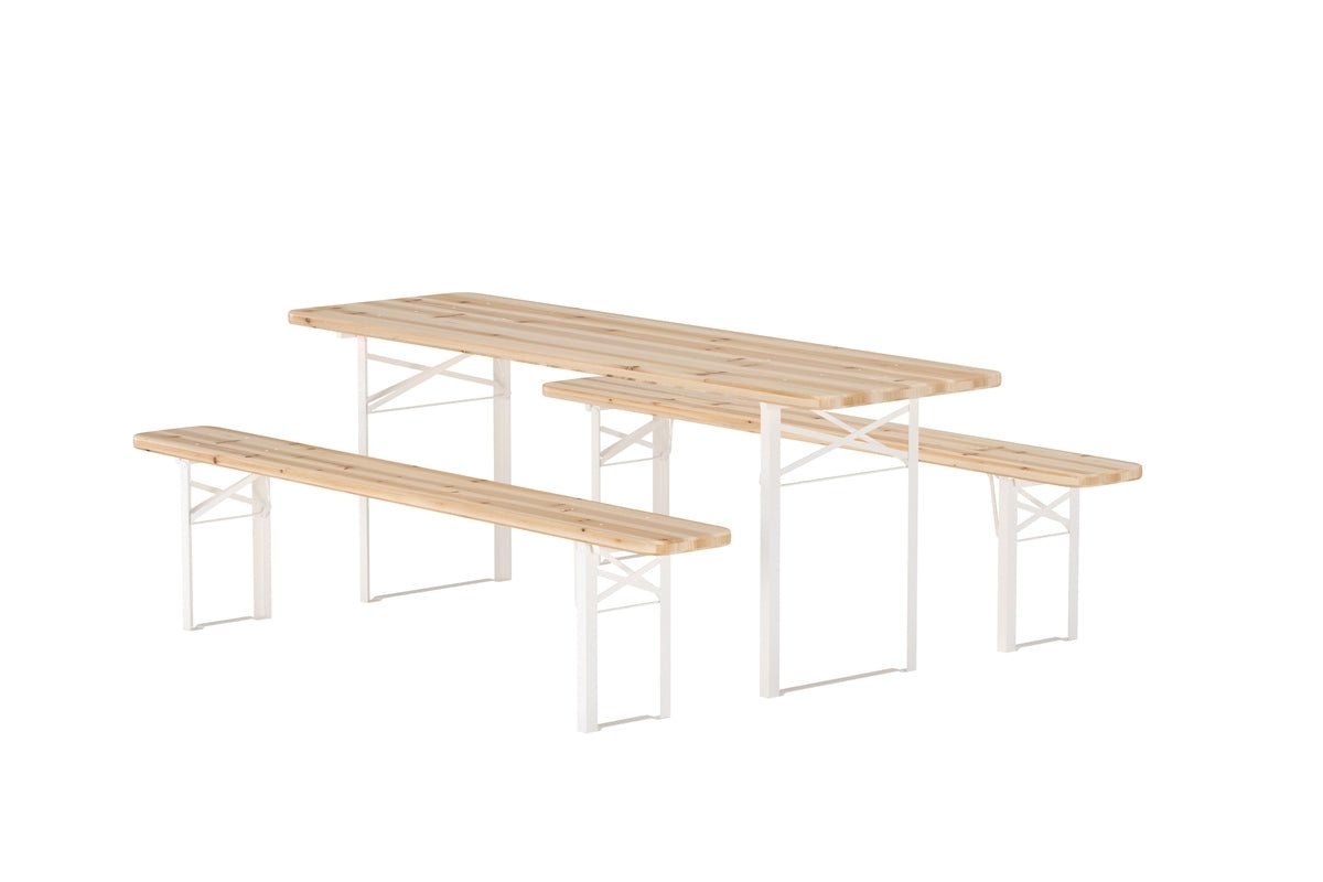 Garten Essgruppe Orelia – 3-teiliges Set in Edelfichtenoptik