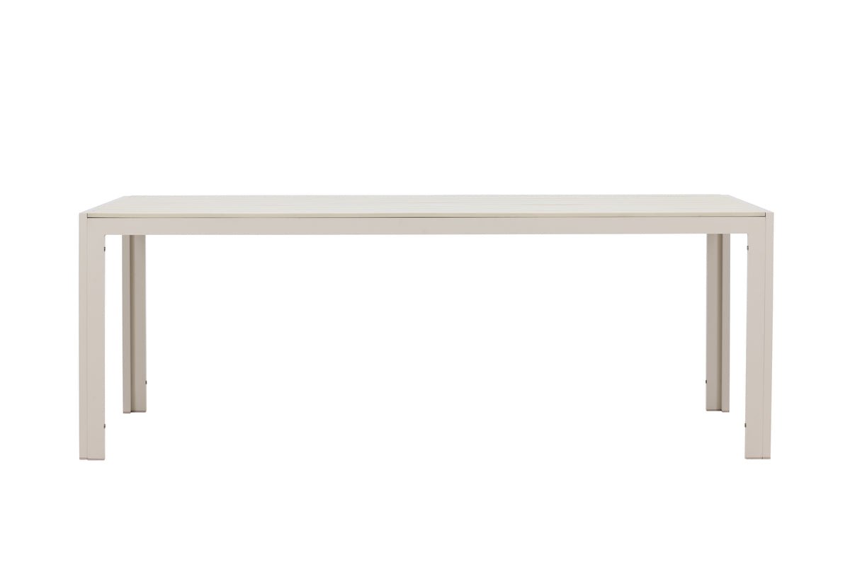 Garten Esstisch Amalfi - 205x90 cm aus Aluminium und Polywood in Beige oder Schwarz