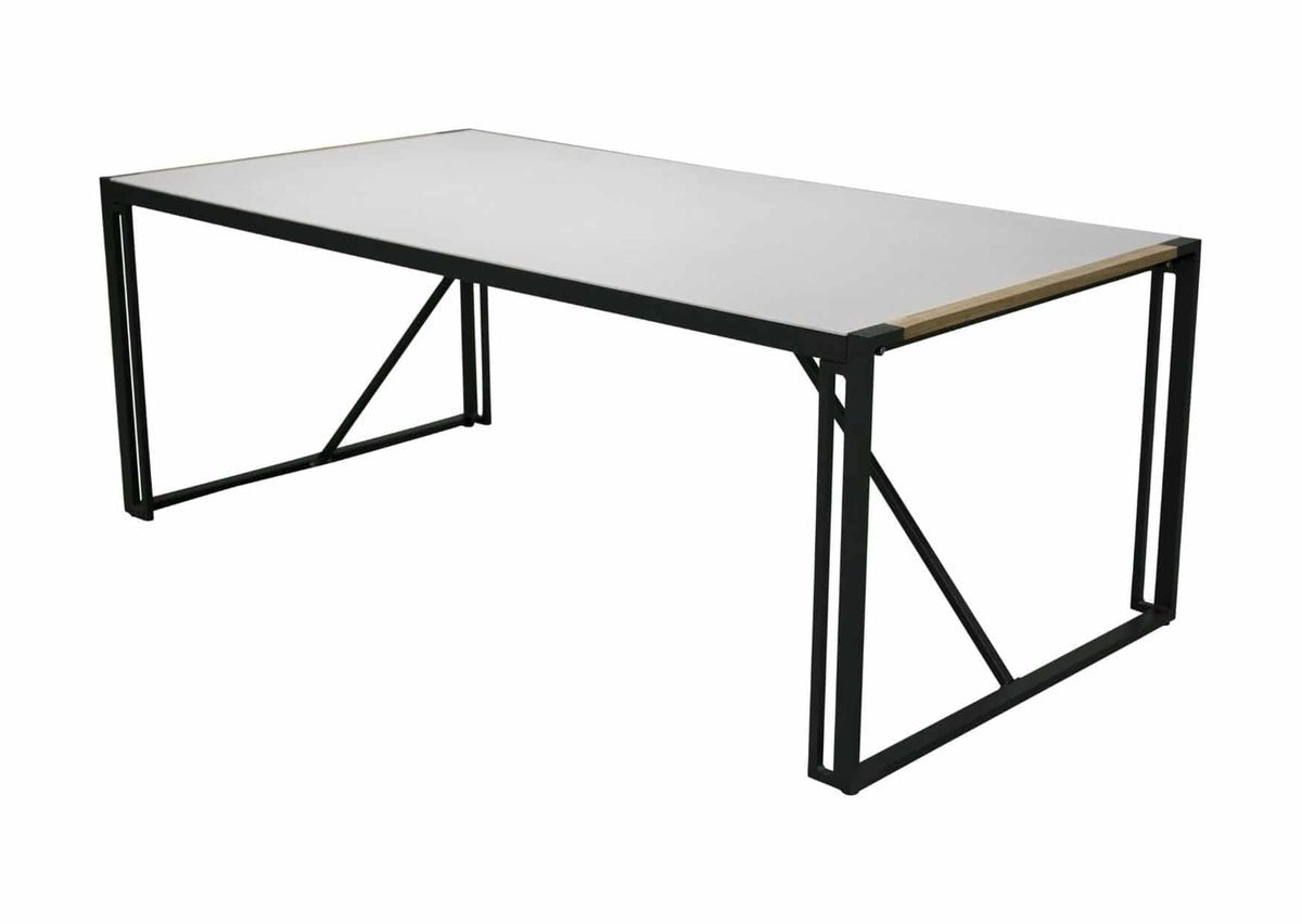 Garten Esstisch Lorenzo - 200x90 cm mit einer Tischplatte aus Glas und Teakholz