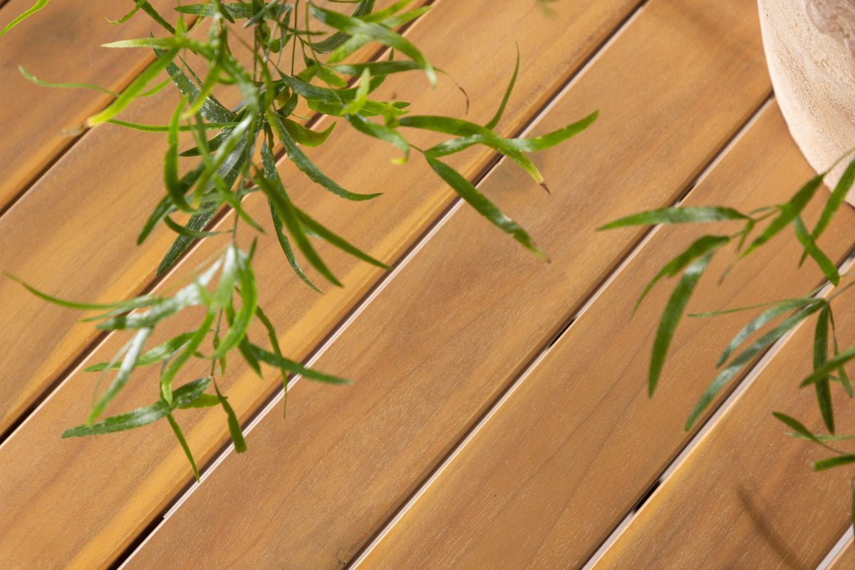 Garten Esstisch Lumo - 200x90 cm mit Akazien-Tischplatte in Naturoptik