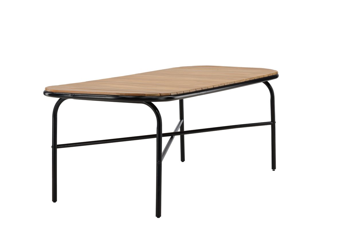 Garten Esstisch Lumo - 200x90 cm mit Akazien-Tischplatte in Naturoptik
