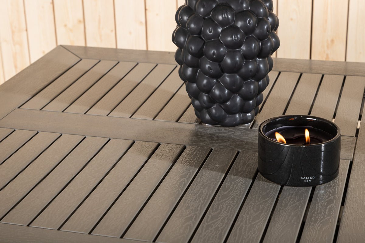 Garten Esstisch Ravello - Ausziehbar von 152 auf 210 cm mit weißem Aluminiumgestell