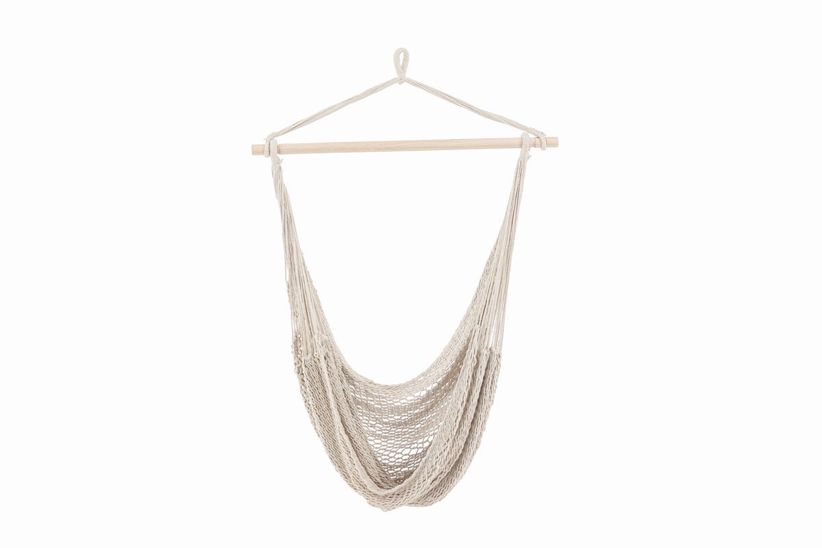 Garten Hängesessel Lilo - aus Baumwolle in Creme-Weiß