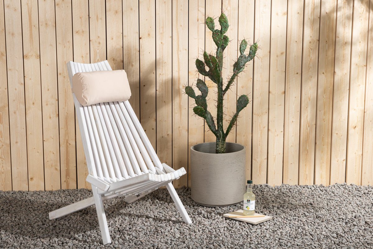 Garten-Loungesessel Active - aus Akazienholz in Weiß