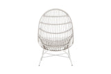 Garten- Loungesessel Anne - Aus Polyester und Stahl in Beige