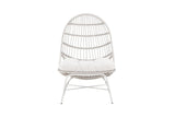 Garten- Loungesessel Anne - Aus Polyester und Stahl in Beige