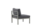 Garten Loungesessel Borelio - Outdoor-Sessel aus Aluminium & Stoff
