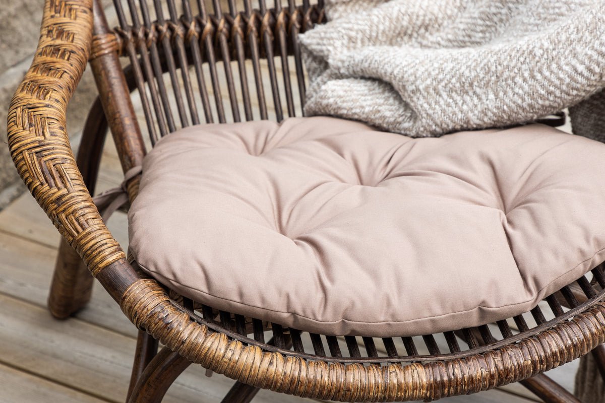 Gaart-Loungesëtz Neapel - aus Bambus a Rattan a Walnussbrong