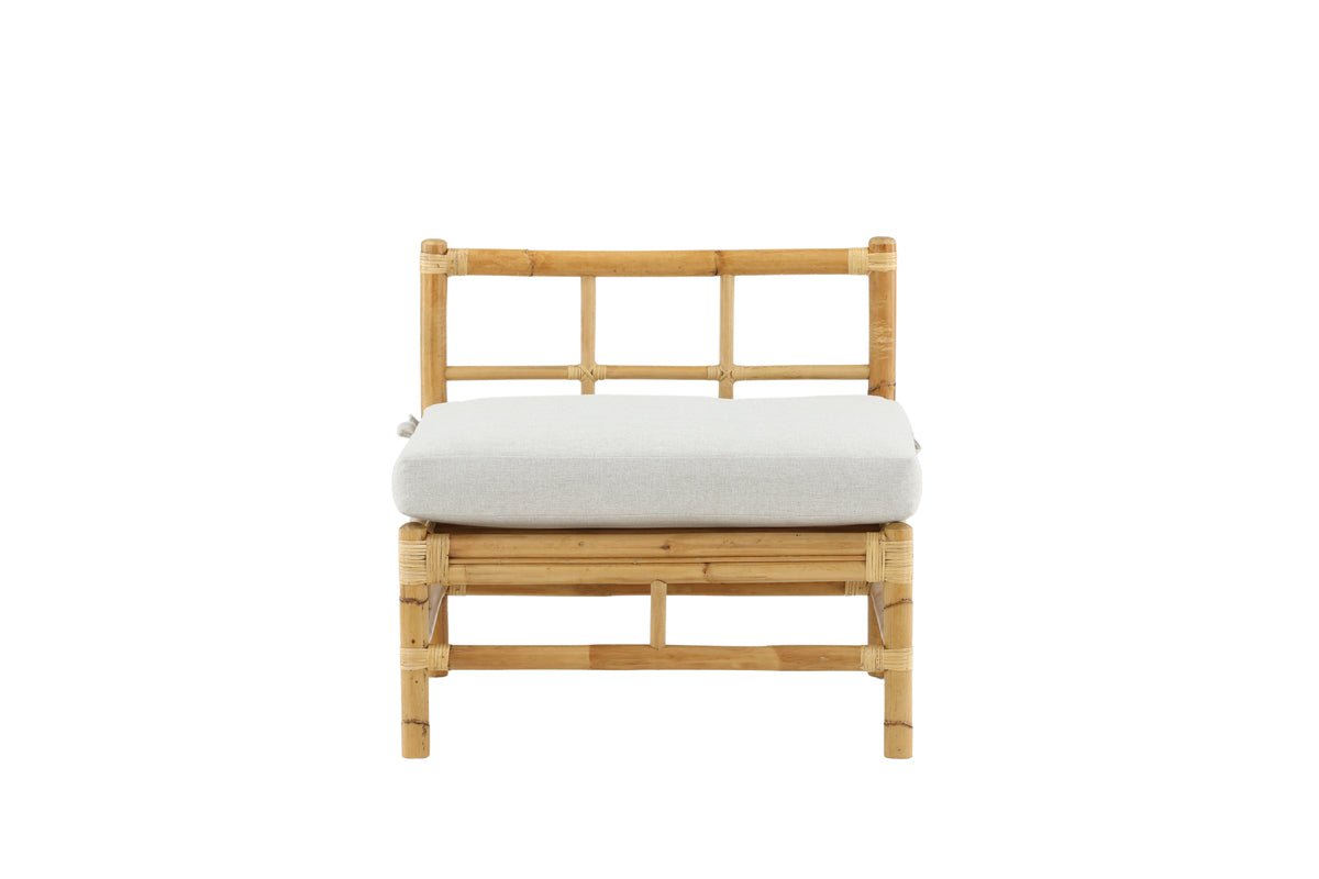 Garten Loungesessel Rob – handgeflochtenes Design mit hellgrauen Kissen