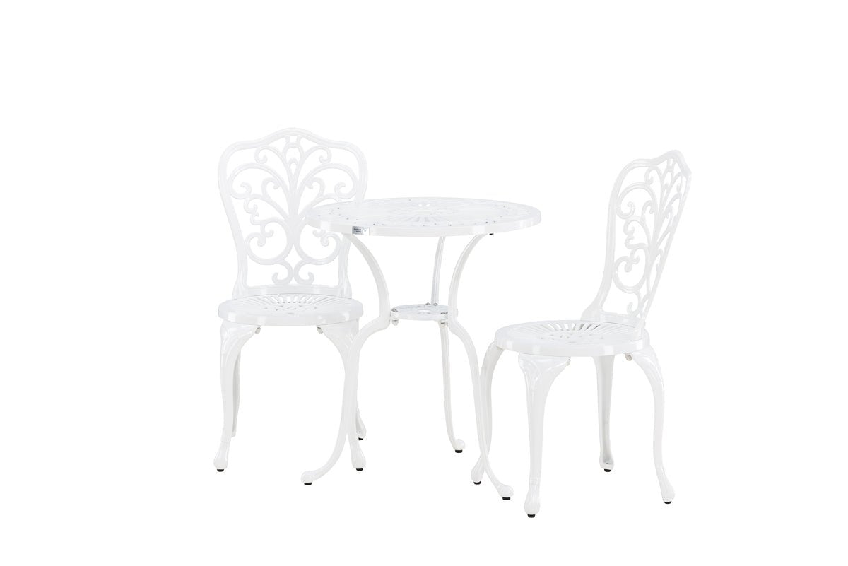 Garten Loungeset Elyra – 3-teiliges Set mit Stühlen & Tisch in 2 Farben