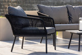 Garten Loungeset Isadora – 4-teilig mit Tisch in Betonoptik & wetterfest