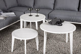 Garten Loungeset Lexy - aus weißem Stahl mit grauen Kissen
