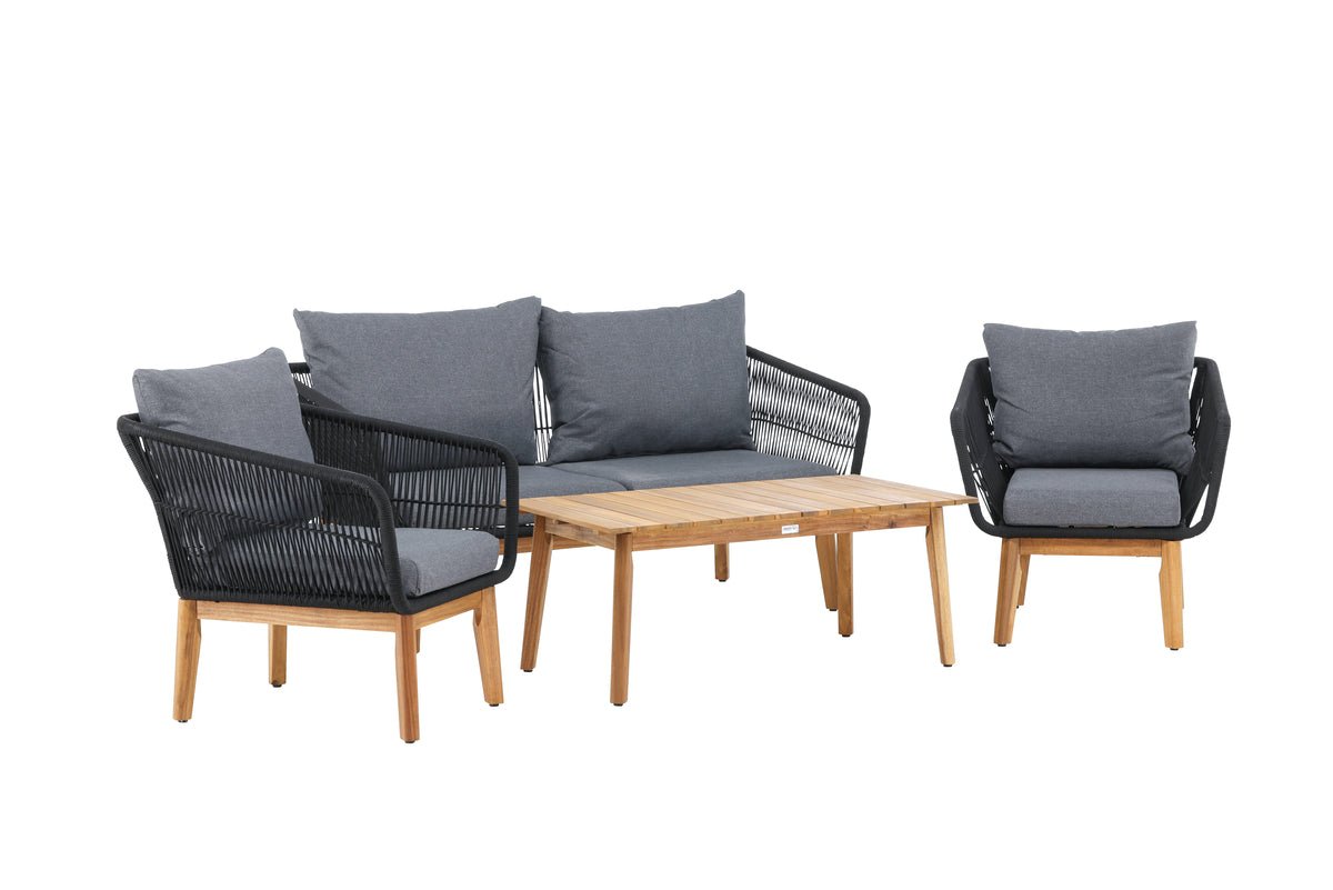 Garten Loungeset Rawai – wetterbeständig, in zwei Farben aus Holz