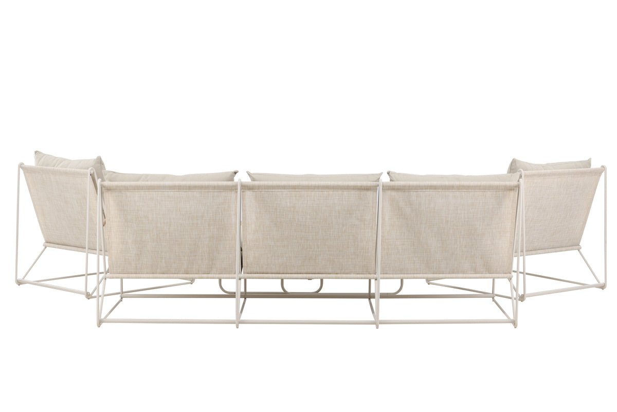 Garten Loungeset Santorini – wetterfest in mediterranem Design mit Kissen