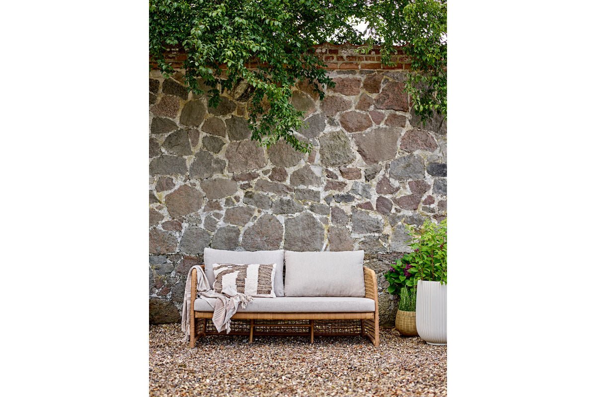 Garten-Sofa Bata – Polyrattan in Natur