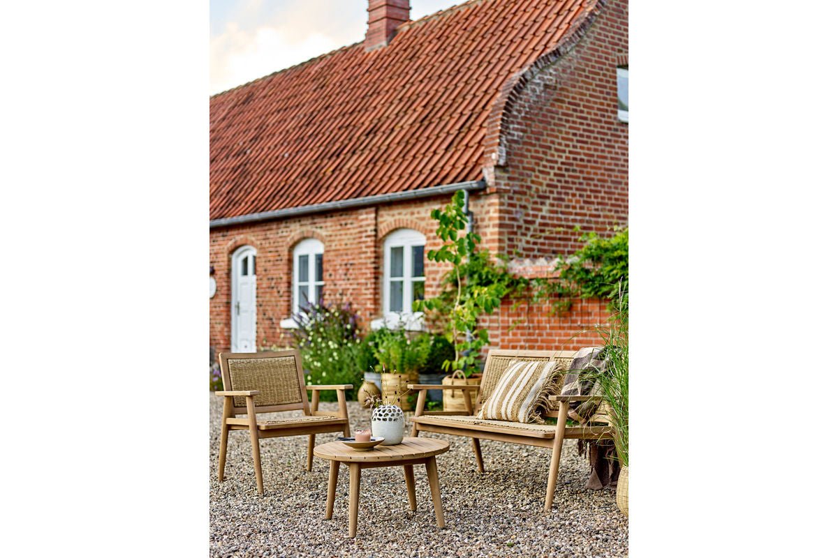 Garten-Sofa Leno – FSC®-Akazienholz mit Polyrattan