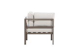 Gartenbank Eckmodul Borelio - Aus Aluminium in den Farben Khaki und Beige