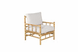 Gartenstuhl Conny - aus Rattan in Naturoptik inkl. Kissen