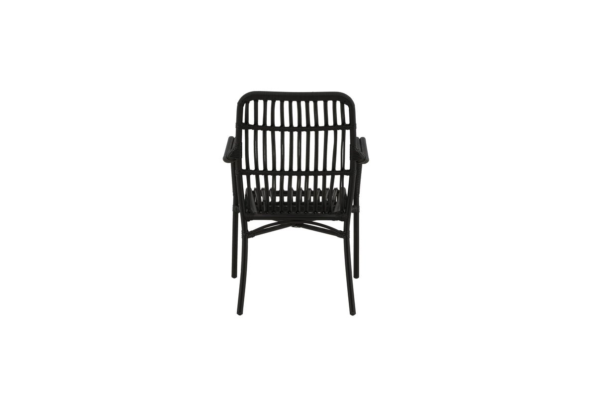 Gartenstuhl Tivaro - aus Rattan in Schwarz