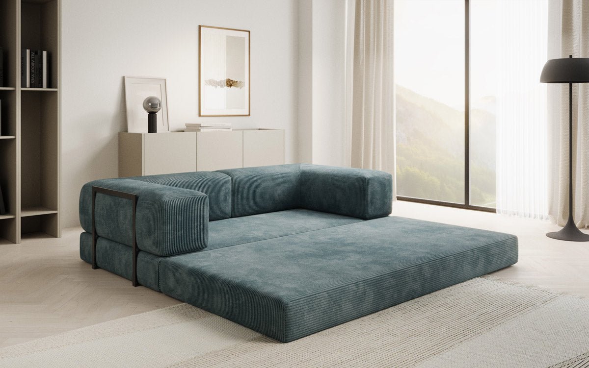 Designer Sofa Lazy 3 Sëtzer aus Cord