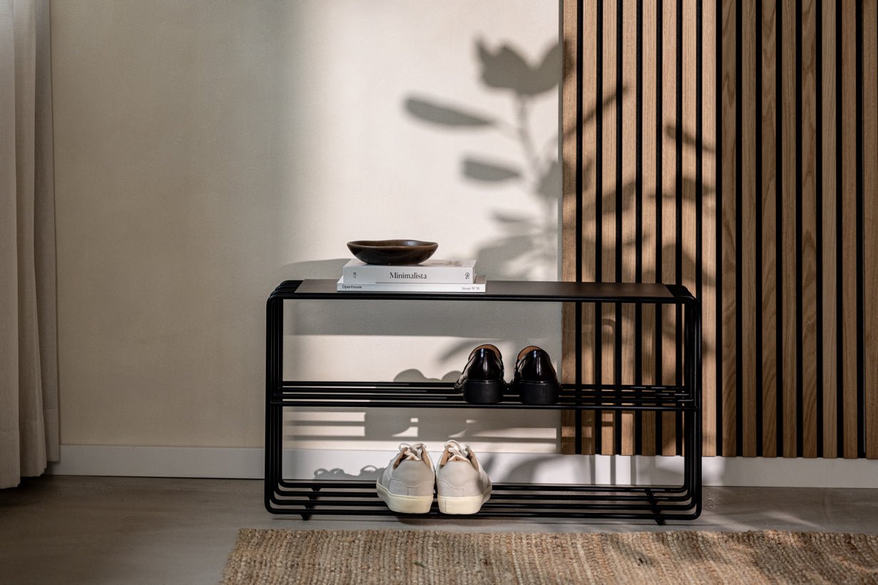 Schongregal Neva – Metallregal mat Loft-Flair a ville Faarwen