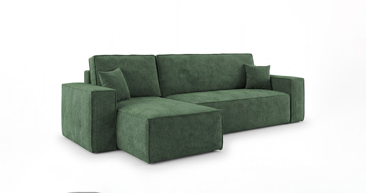 Designer-Sofa Lunaro Mini mat Schlof- a Klappfunktioun a Cord