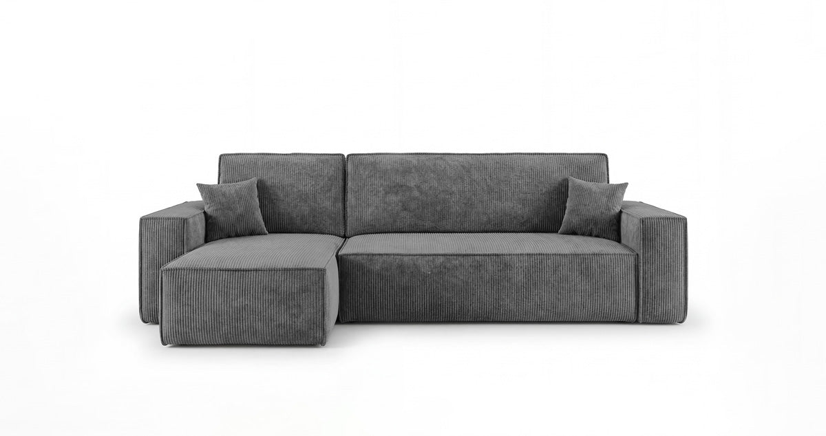 Designer-Sofa Lunaro Mini mat Schlof- a Klappfunktioun a Cord