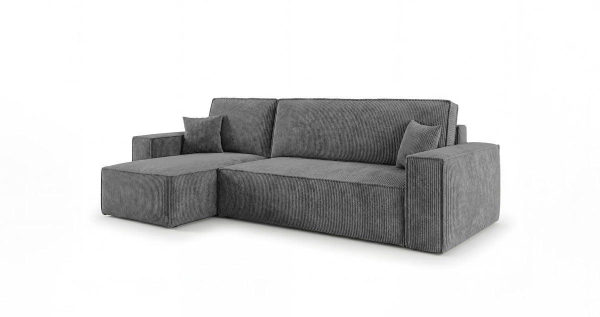 Designer-Sofa Lunaro Mini mat Schlof- a Klappfunktioun a Cord