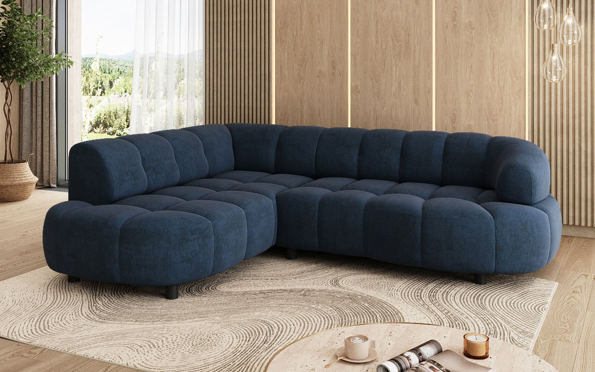 Designer Sofa Olivia Mini in Samt mit elektrischer Sitzerweiterung