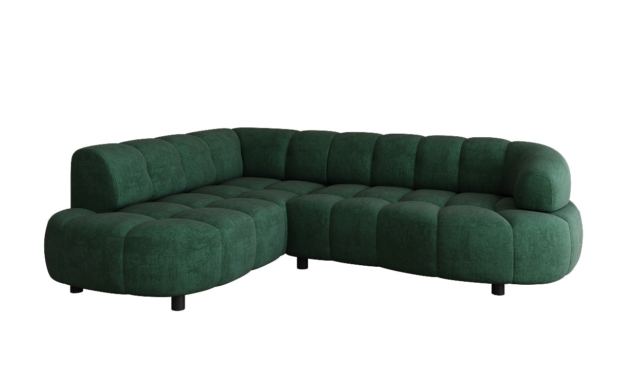 Designer Sofa Olivia Mini in Samt mit elektrischer Sitzerweiterung