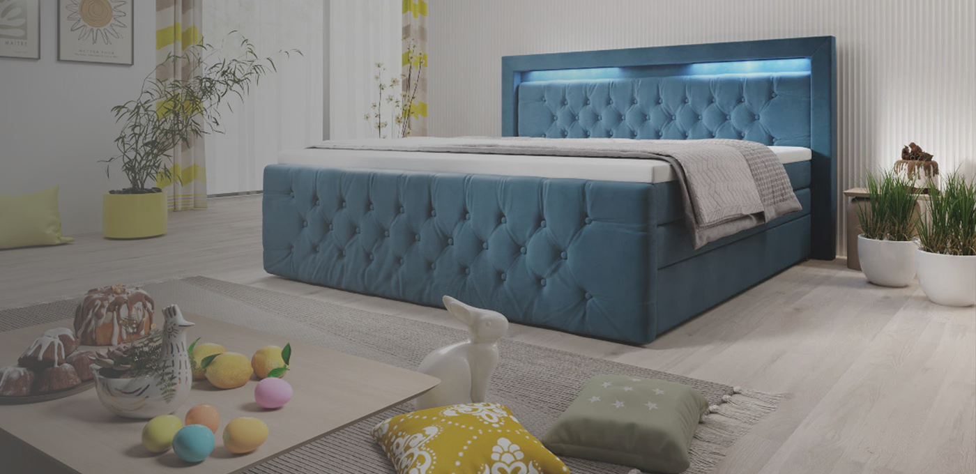 Luxuriéis Schlofkummer mat personaliséiertem Bett