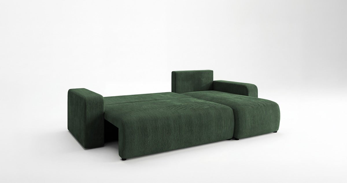 Designer-Sofa Calva mat Schlof- a Klappfunktioun a Cord