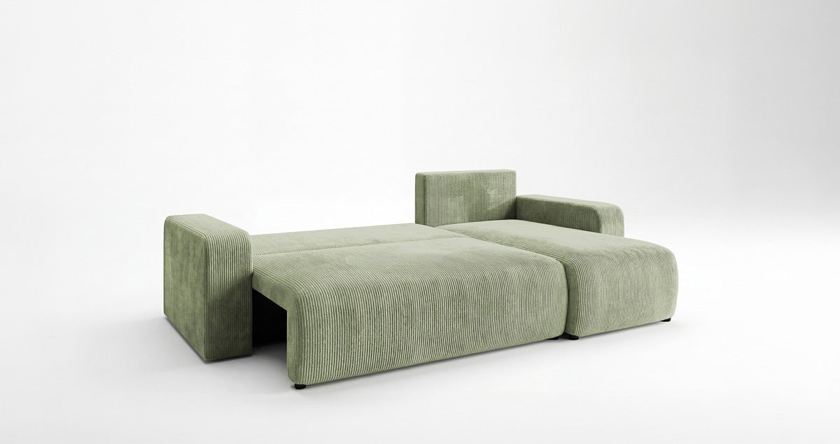Designer-Sofa Calva mat Schlof- a Klappfunktioun a Cord