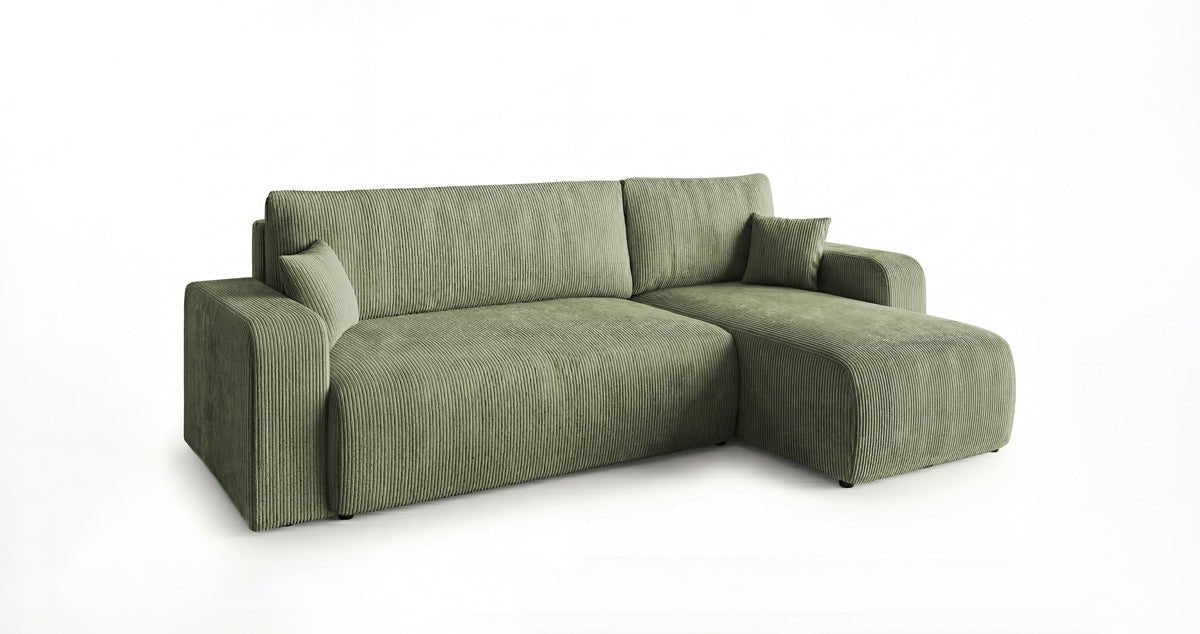 Designer-Sofa Calva mat Schlof- a Klappfunktioun a Cord