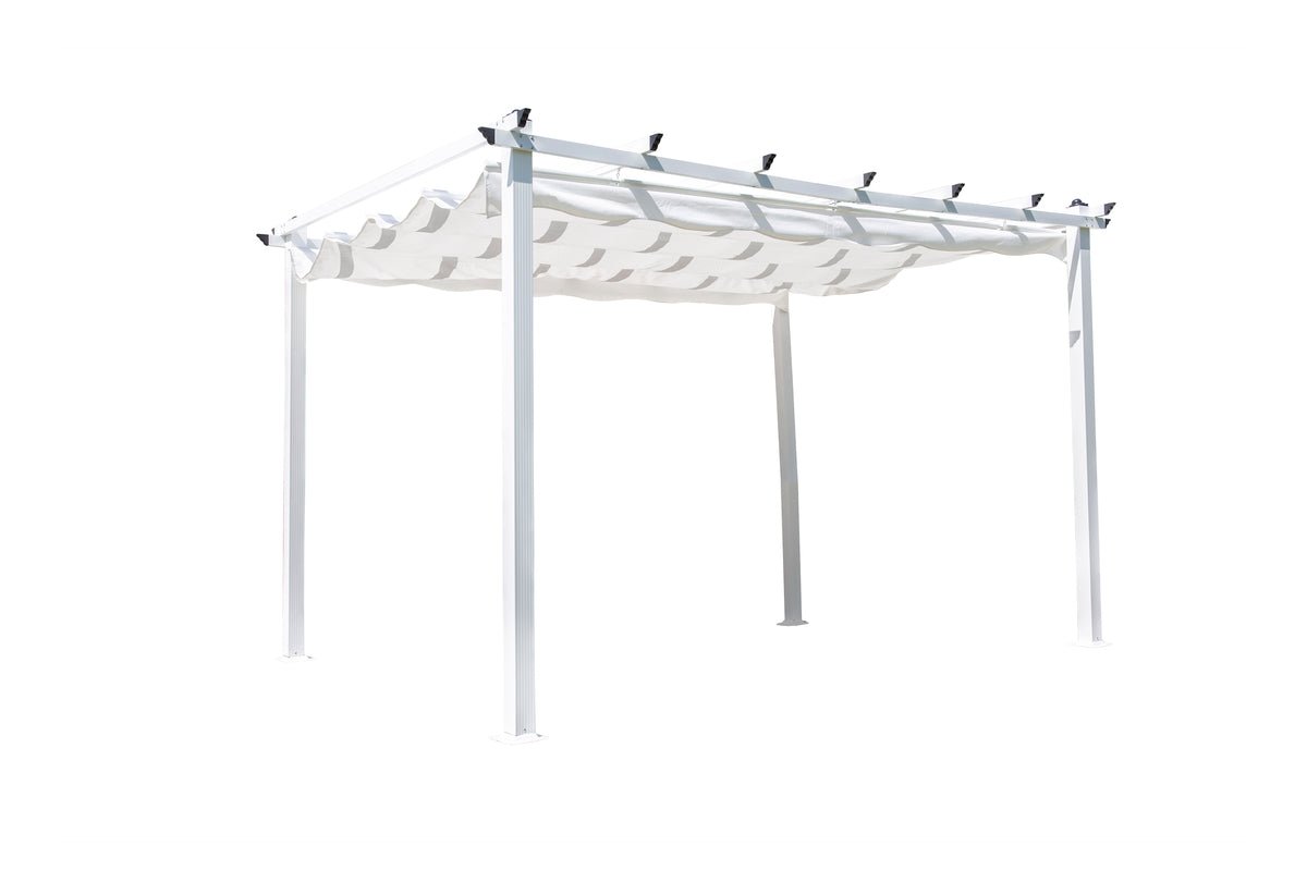 Pergola Solyx - mit weißem Polyesterdach