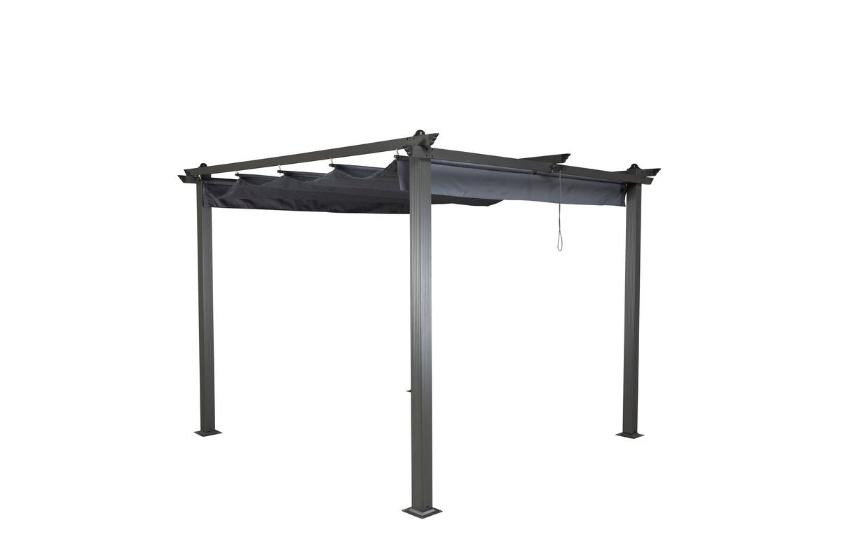 Pergola Sora - mit grauem Polyesterdach