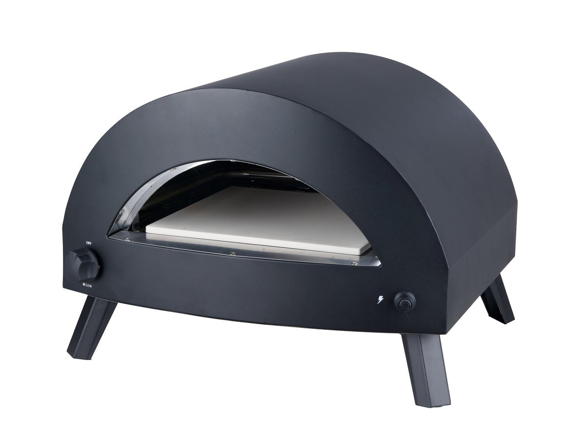 Pizzaofen Livorno - aus Stol, Edelstahl an Keramik a Schwaarz