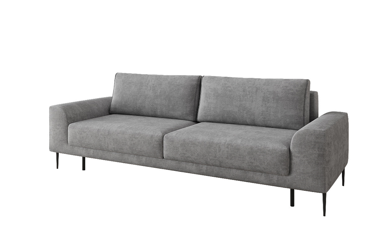 Designer-3-Sëtzer-Sofa Bloom a Cord mat Schloffunktioun a Stauraum