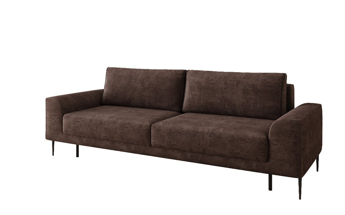 Designer-3-Sëtzer-Sofa Bloom a Cord mat Schloffunktioun a Stauraum