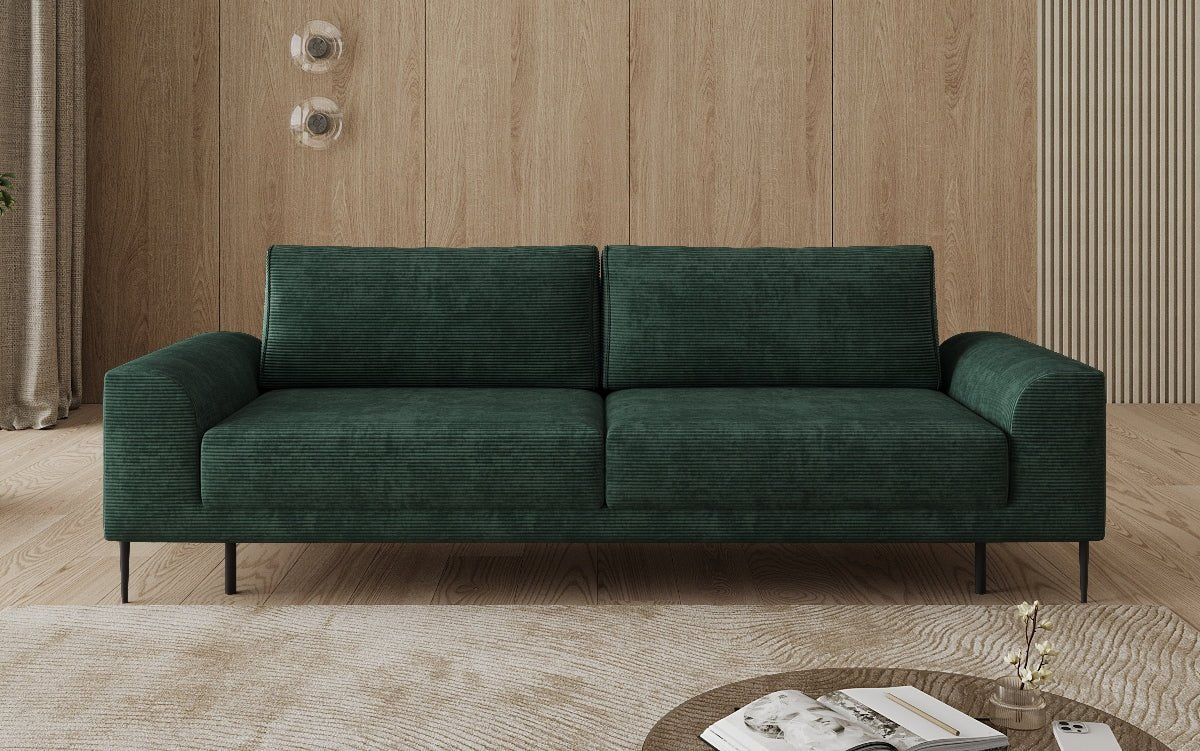 Designer-3-Sëtzer-Sofa Bloom a Cord mat Schloffunktioun a Stauraum