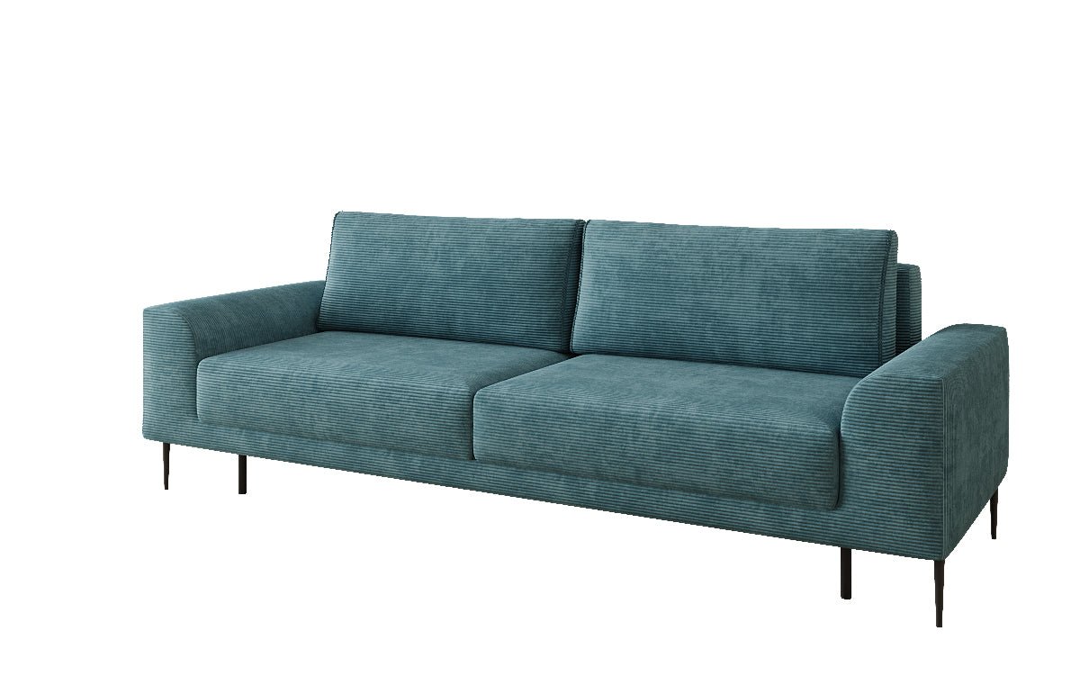 Designer-3-Sëtzer-Sofa Bloom a Cord mat Schloffunktioun a Stauraum